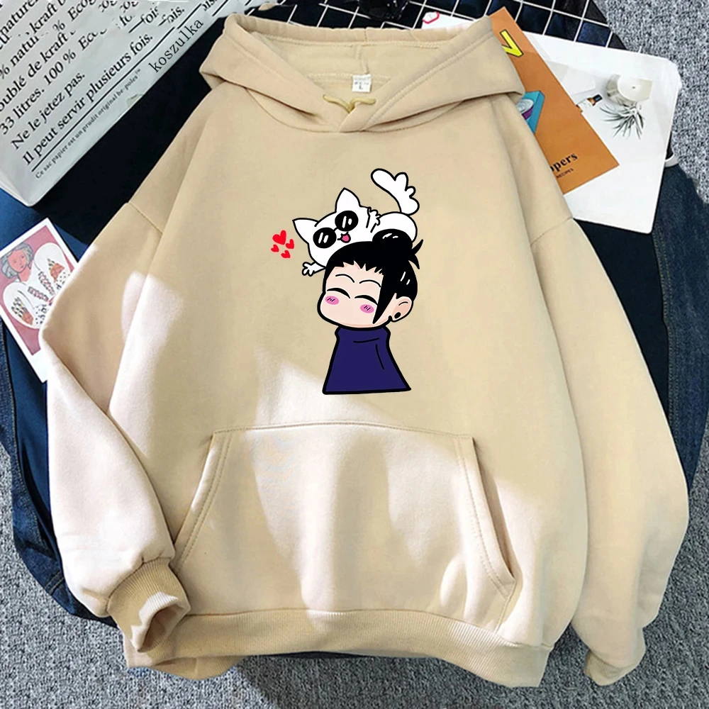 Geto Suguru and Gojo Cat in Love Anime Jujutsu Kaisen Hoodie 2023 Women Harajuku Hoodies Unisex Kawaii Vintage Sweatshirts Korea