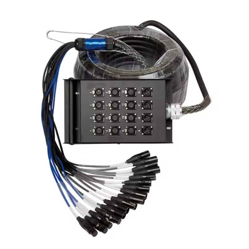 Multicore 12 Channel 16 Channel 3 Pin Male to Female Xlr Y Separator Microphone Audio Snake Cable Stage Box