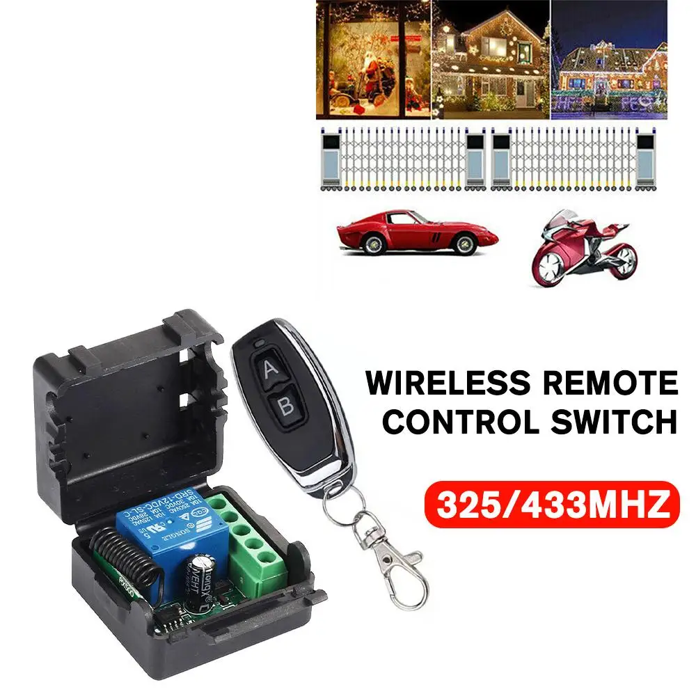 

Universal Wireless Remote Control Switch 433Mhz DC Transmitter Controls Mhz RF Receiver Relay 433 Remote 12V 1CH Module U8S5