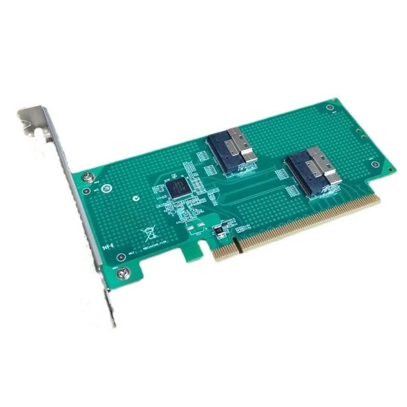 SFF-8654 8i PCIe 4.0x4 Adaptor Kartu Ekstensi SFF-8654 8i PCIe PCIe Adaptor Kartu Ekstensi untuk Nvme