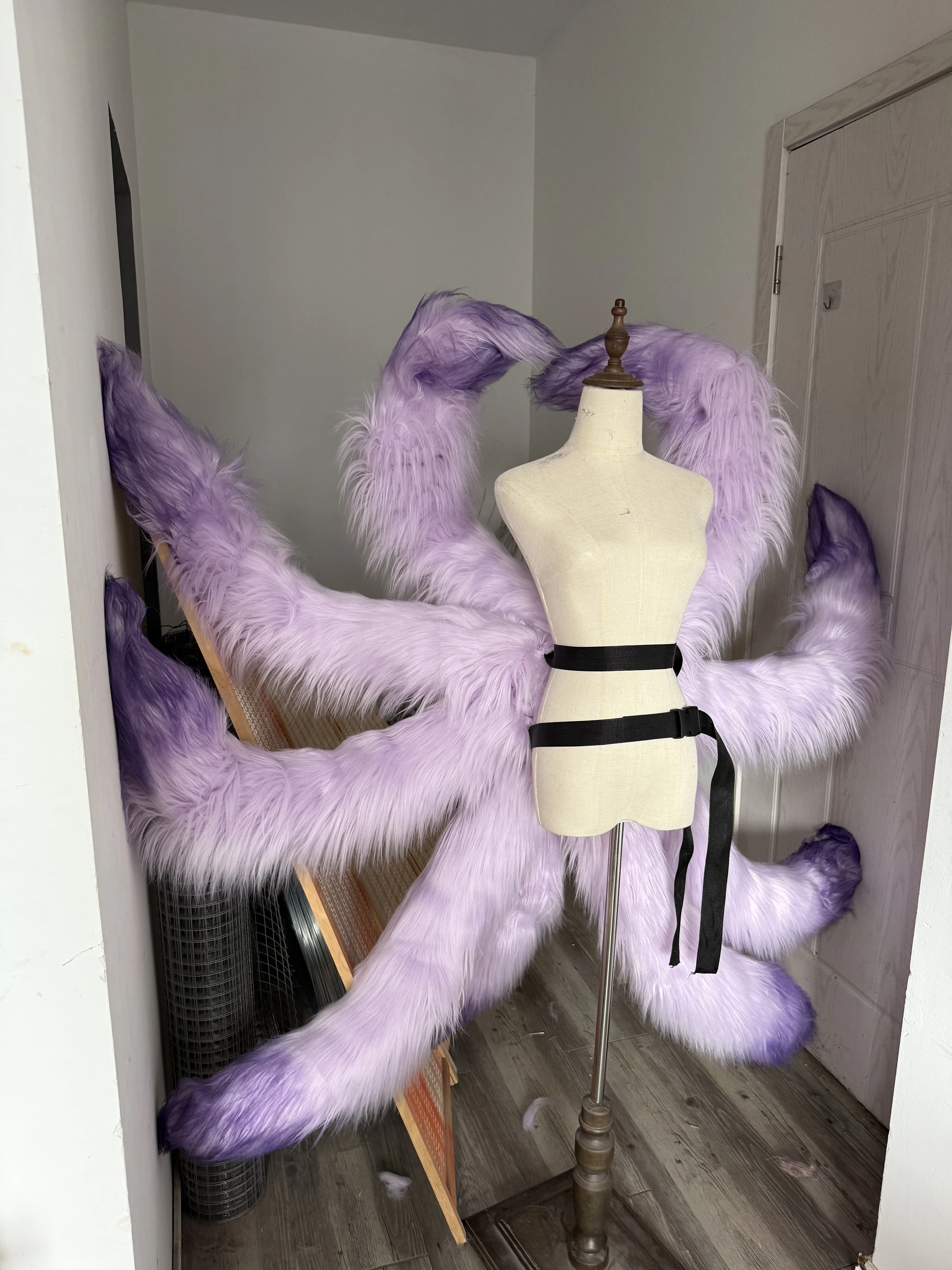 Suzuran Father Tail Prop Game Arknights Cosplay NineTailed Shaped Prop Halloween Christmas Fancy Party Show