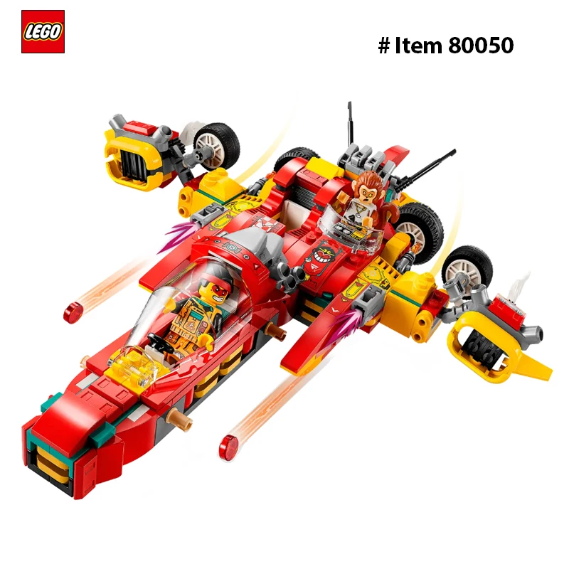 LEGO 80050 Monkie Kid™ Creative Vehicles - New-390Pieces-Exciting vehicle set for Monkie Kid fans