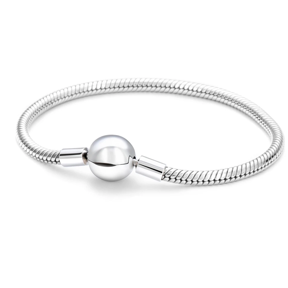 

PANQDIY Allergy Free Sterling Silver 925 Diy Charm Bracelet Snake Bracelets For Women Gift Hand Bracelets Sl010 Cheap Price