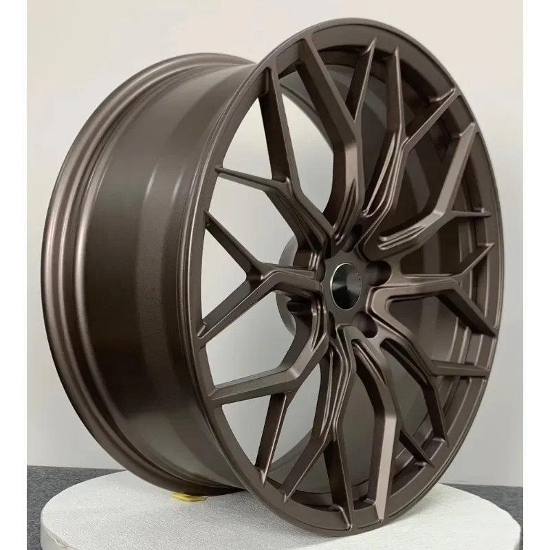 High-Performance Matte Bronze Forged Aluminium Sport Rims Multi-Spoke Car Alloy Wheels for 16 17 18 19 Cars New Condition