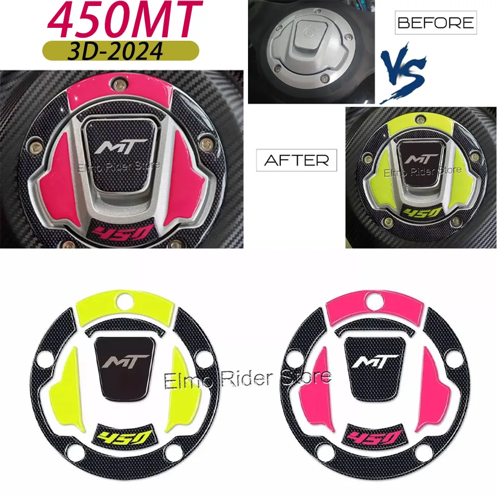 

For CFMOTO 450MT 2024 3D Resin Gasoline Cap Protection Stickers Anti-scratch Waterproof Decal Sticker Accessories