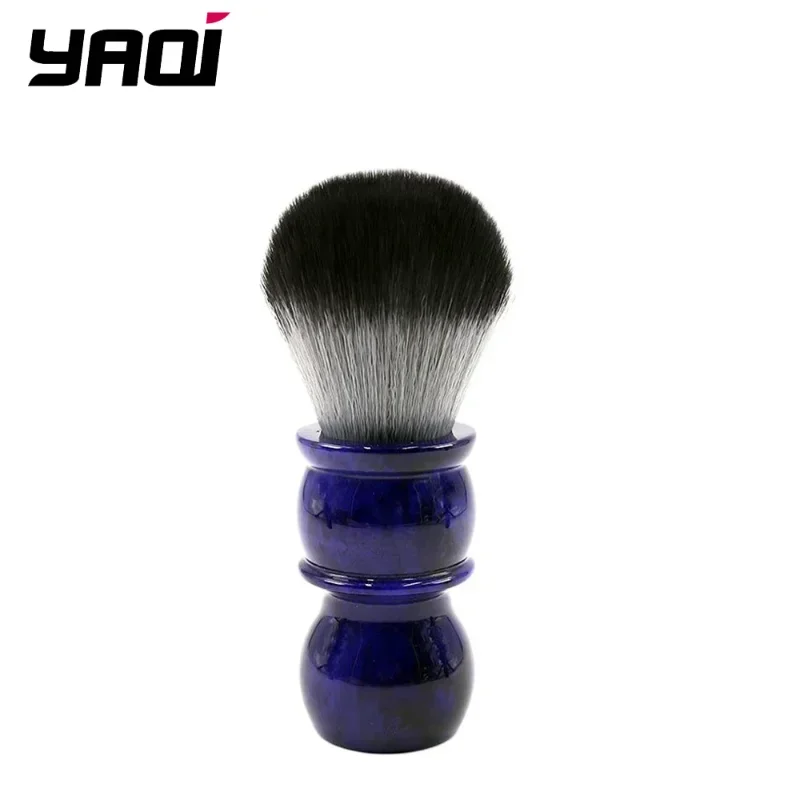YAQI 24mm Timber Wolf Color Synthetic Hair Barber Shave Brush Mens Synthetic Shave Brush for Home/Holiday Use