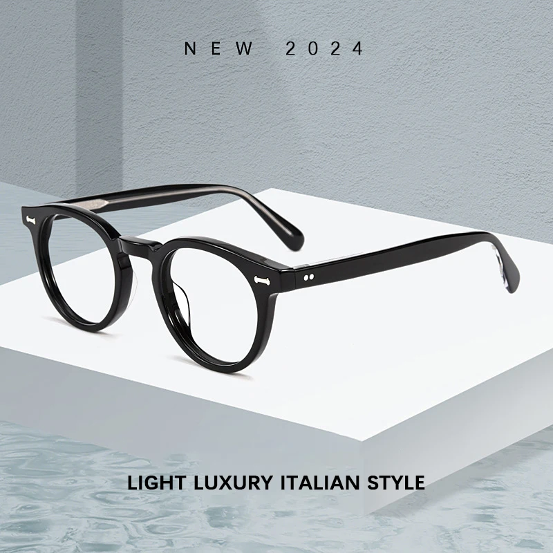 Acetate Glasses Frame Women Luxury Designer Brand Fashion Retro Glasses Men Spectacle Frame Johnny Depp Lemtosh Style Eyeglasses