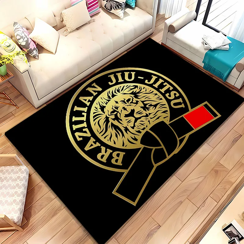 Jiu-Jitsu Warrior Japanese B-Bjj Mma Area Rug,Carpet for Living Room Bedroom Sofa Doormat Decor,Kids Non-slip Floor Mat Alfombra