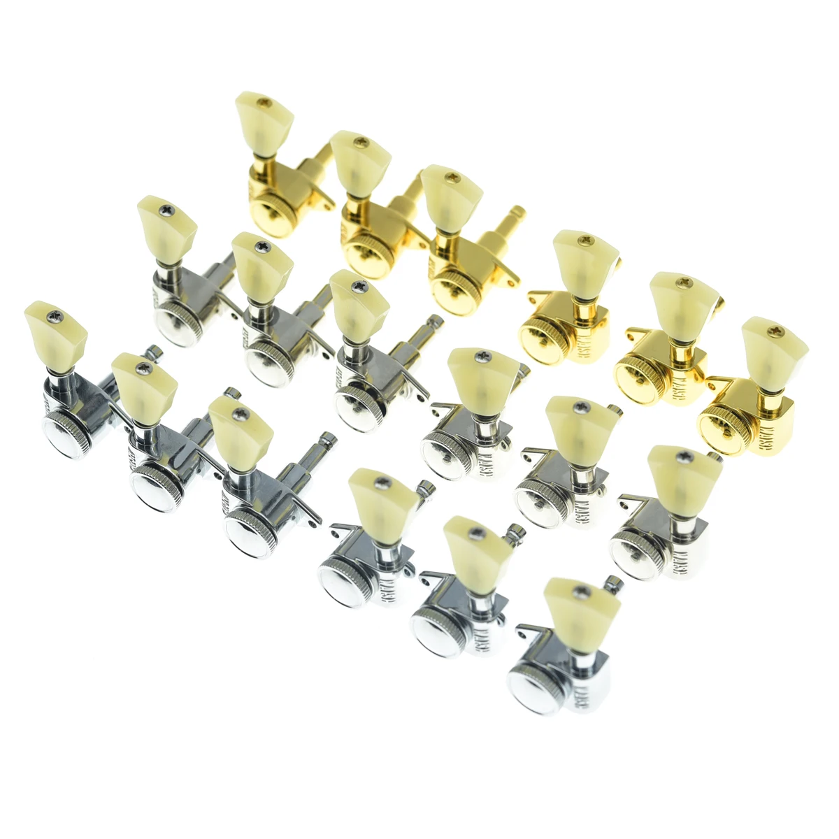 3x3 Guitar Locking Tuners 21:1 Locking Tuning Keys Tuning Machine Heads with Aged Keystone Handle for Acoustic Guitars//LP/SG/ES