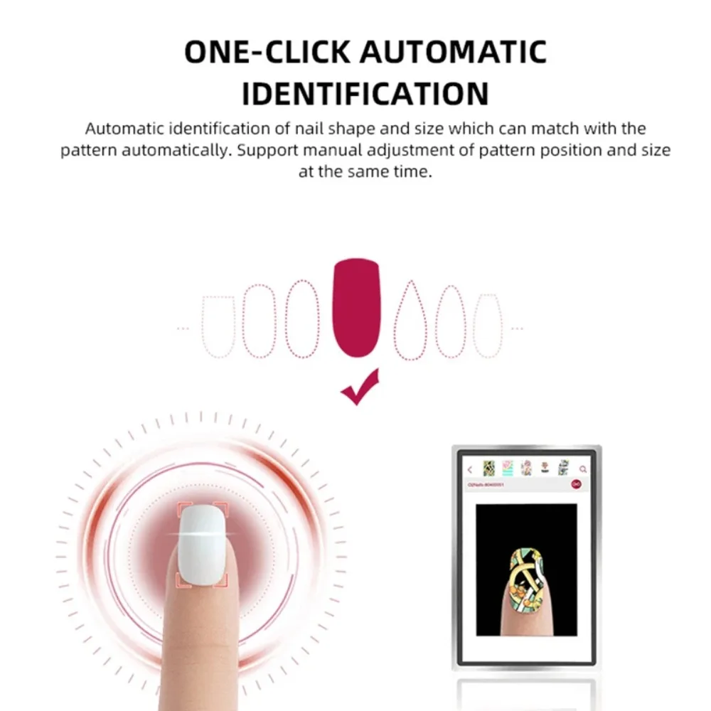 Professional Automatic 3D Art Nail Printer Digital WiFi Nail Painting Machine with Electric Power Supply view 6
