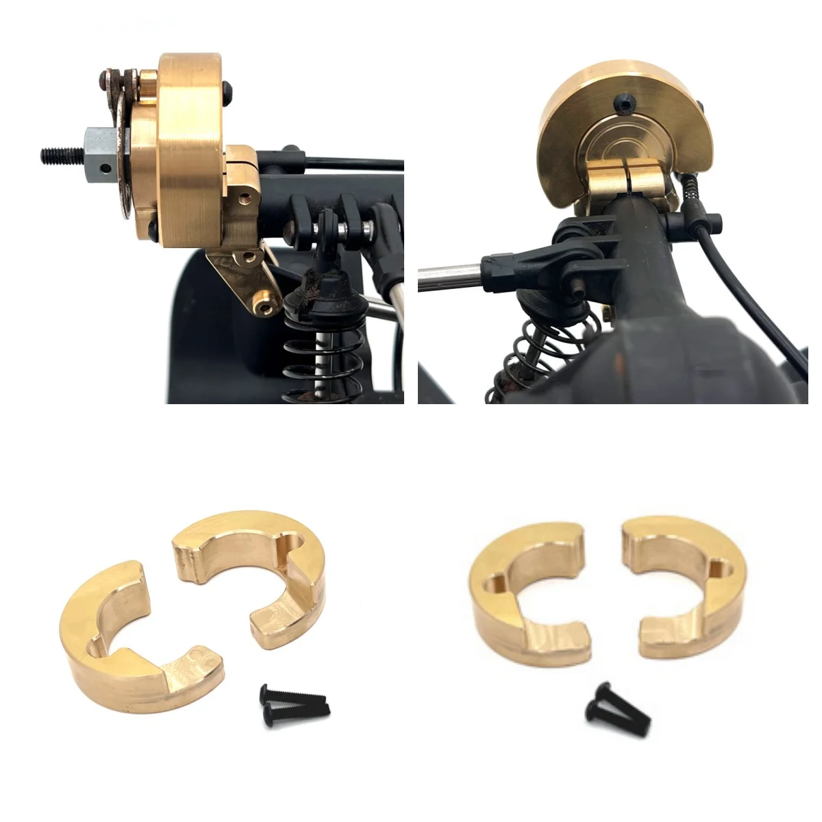 

YK4106 YK4107 Remote Control Car Accessories for Yikong 1/10, Metal Upgrade, Brass, Rear Wheel Weight Block