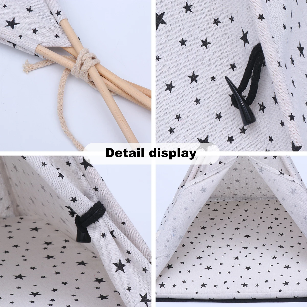 

Tent House Tent Cage Cat And Dog House for Pets Breathable Indoor Breathable Pet Cage Wooden Toy Tents