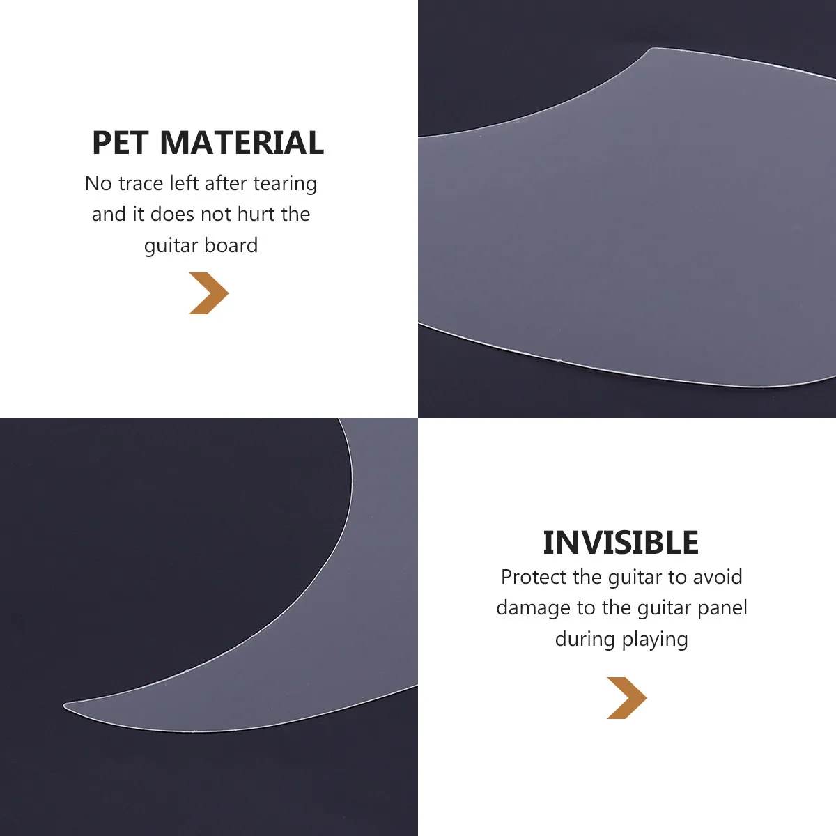 1Pcs Premium Pet Transparent Guitar Pickguard Sticker Anti-Scratch Protection Creative Shape Custom Fit for Electric Acoustic
