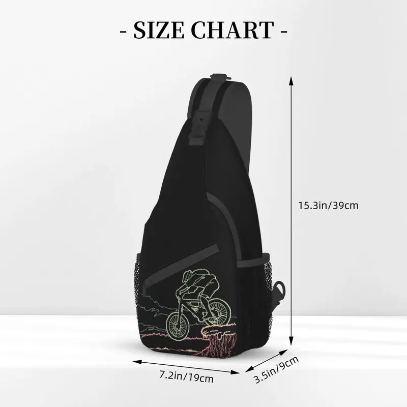 Mochila cruzada para bicicleta de montaña para hombre, bolso de pecho de hombro personalizado para jinete, ciclismo, Camping, Daypack