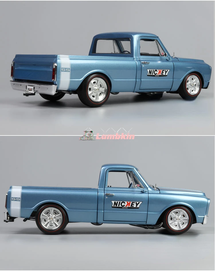 ACME 1:18 For Chevrolet nickey 1967 C10 SS pickup muscle car pickup truck alloy car model ornaments collection gift miniature