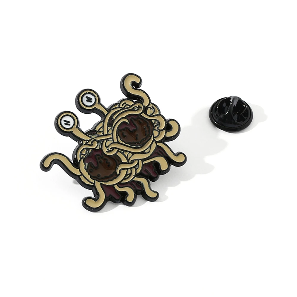 Flying Spaghetti Monster Enamel Pin FSM Brooch Enamel Lapel Pin Prop Hat Denim Fun Badge Friends Creative Gifts