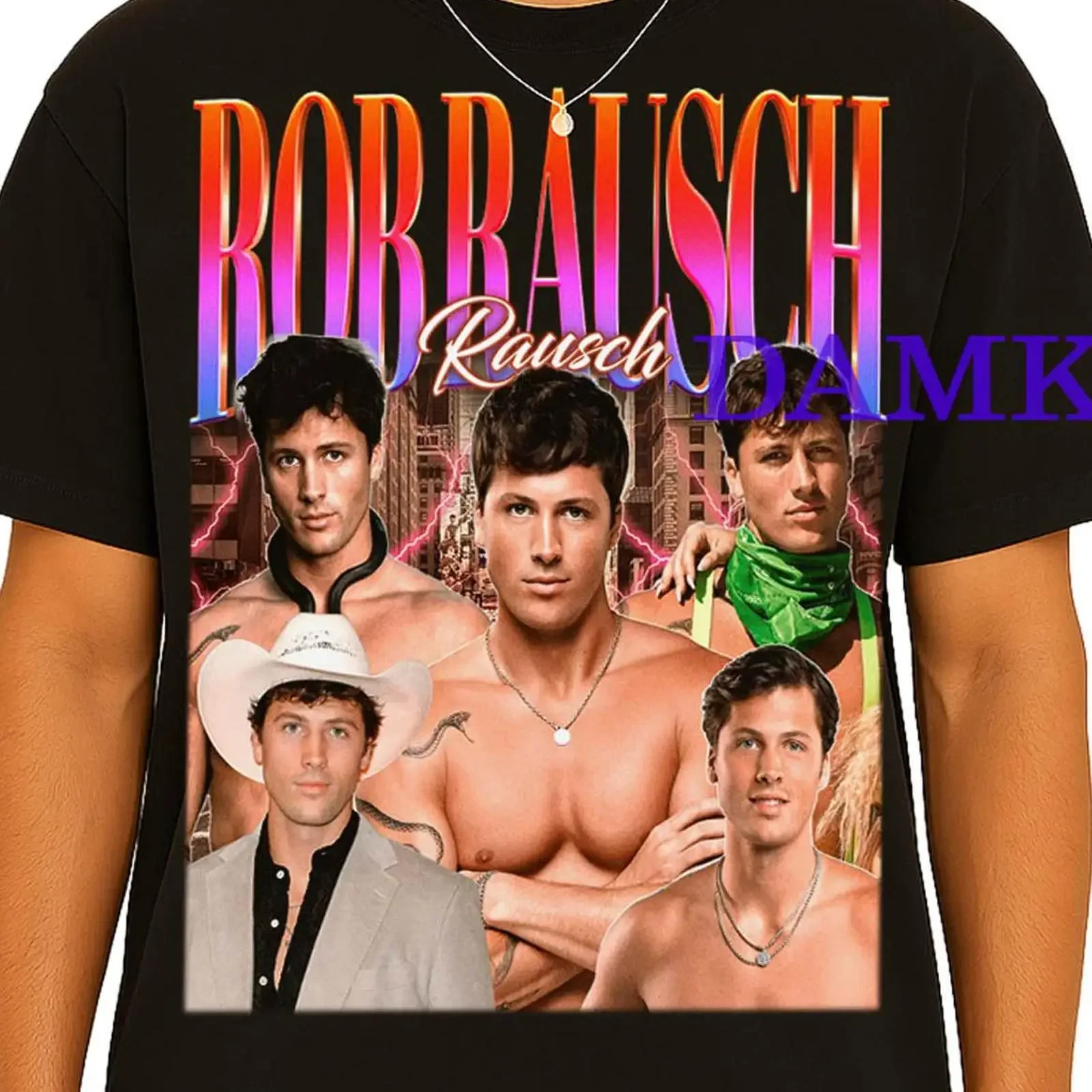 Rob Rausch Bootleg Rap T Shirt Retro Vintage Funny Meme Fan Merch  vintage Washed Versatile streetwear homme Soft