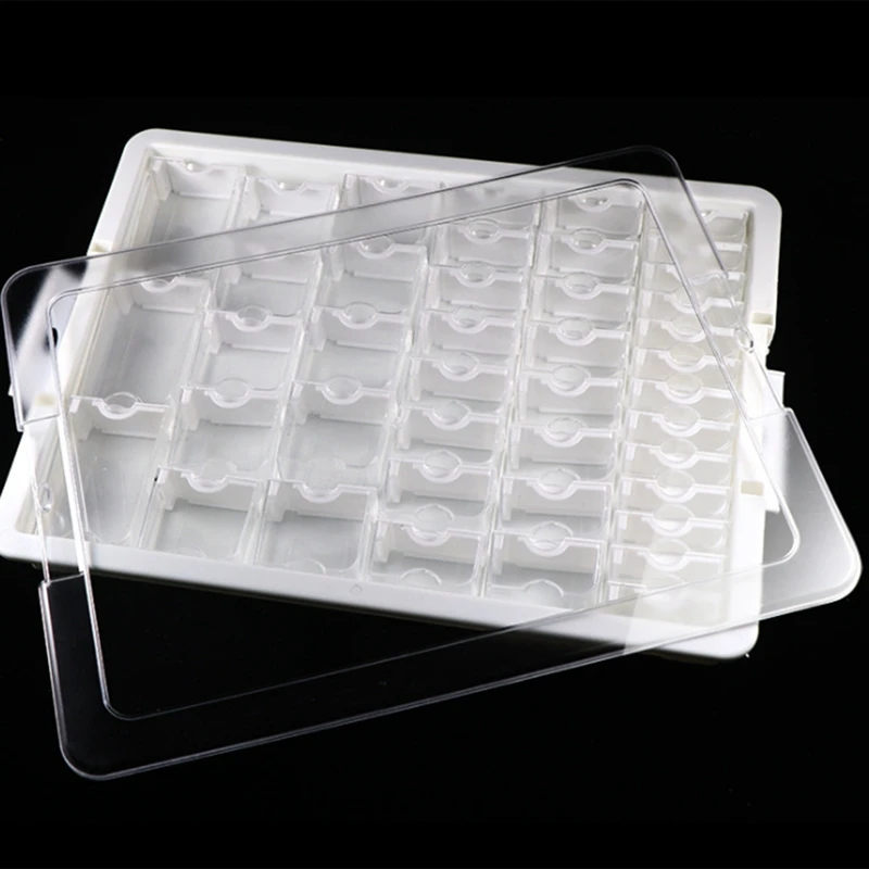 

Rog-ey42 Grid Diamond Painting Storage Container,Transparent Diamond Painting Box Plastic Organizer Case Diamond Painting
