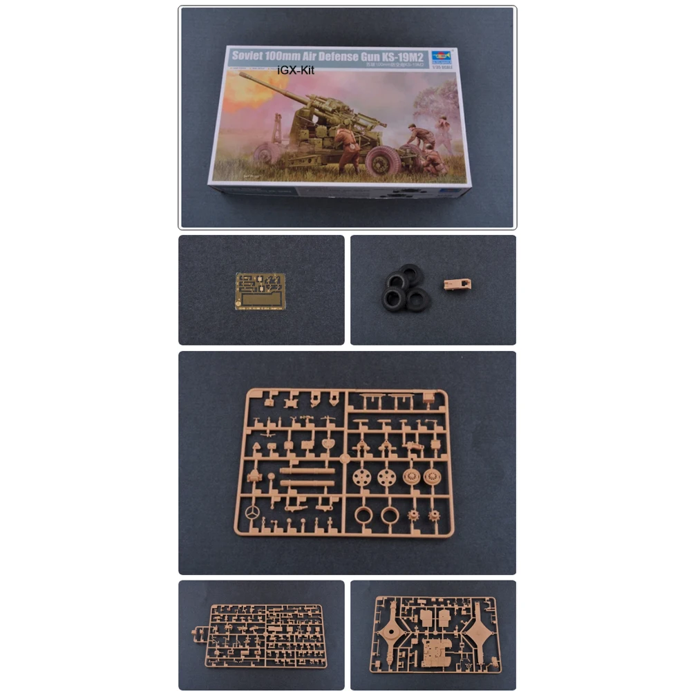 

Trumpeter 02349 1:35 Советская зенитная пушка КС-19М2 100 мм, военная модель, пластиковый конструктор, подарок, набор для сборки