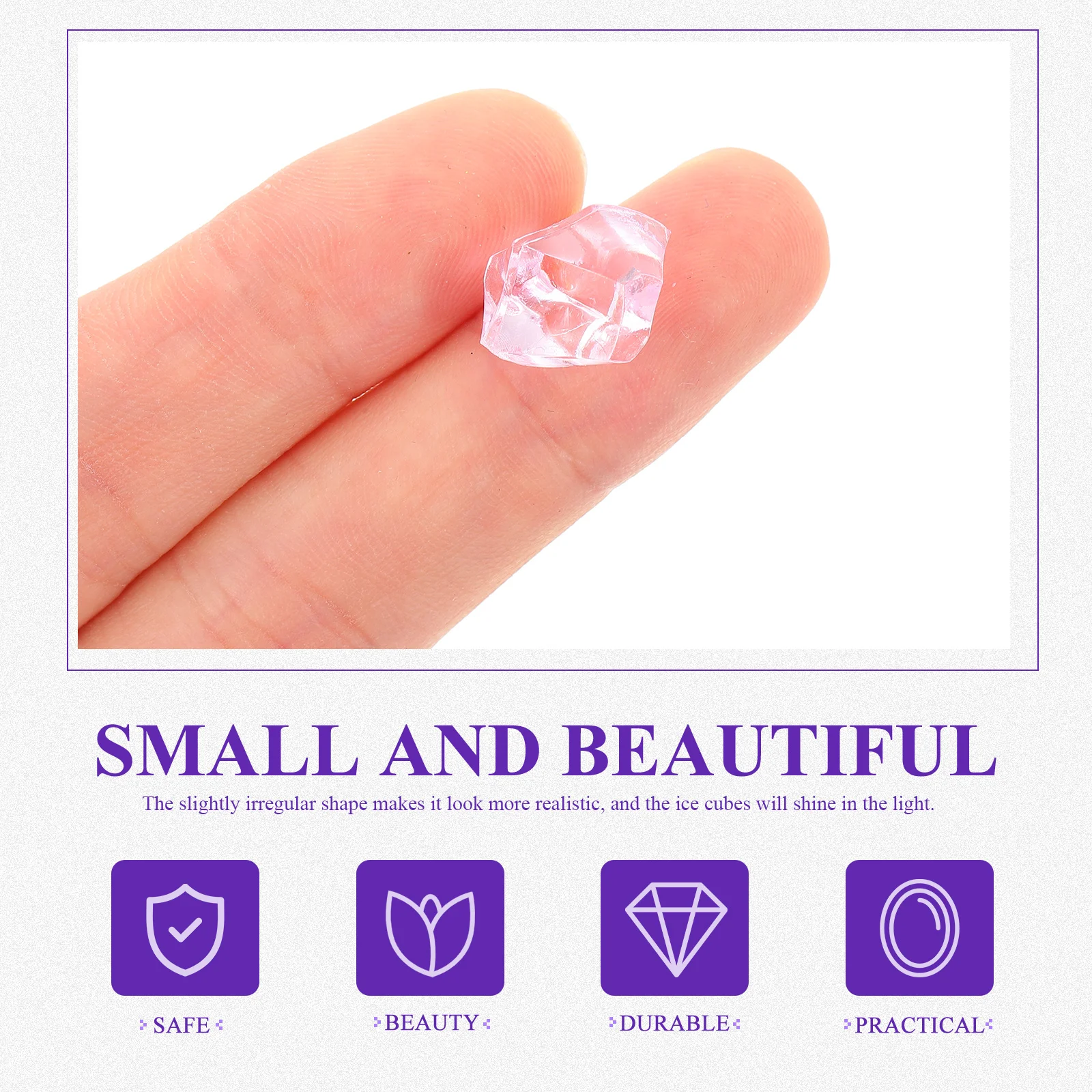 

500Pcs Artificial Acrylic Ice Crystals Simulation Crushed Ice Rocks DIY Vase Filler Party Decoration Acrylic Crystal