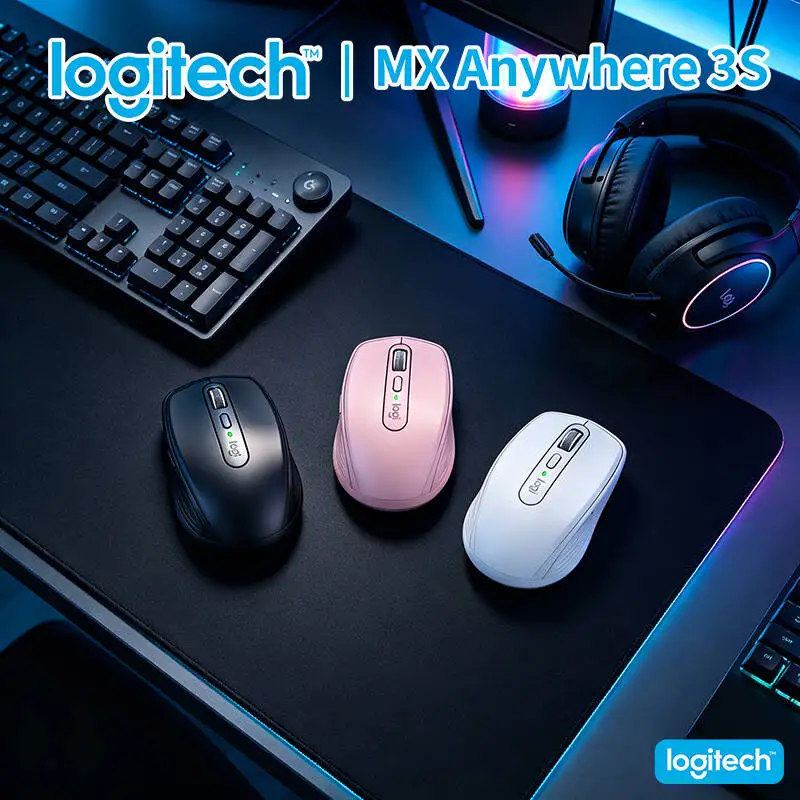 Premium Logitech MX Anywhere 3S - 8000 DPI, MagSpeed Scroll, Silent Click, Office Travel Use for Professionals