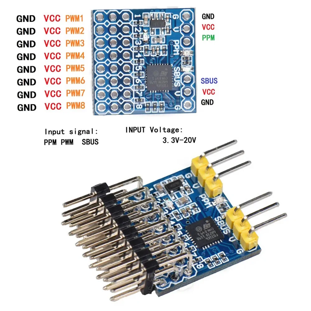 RC航空機用信号変換モジュール,8ch,pwm,ppm,sbusコンバーター,ドローン部品