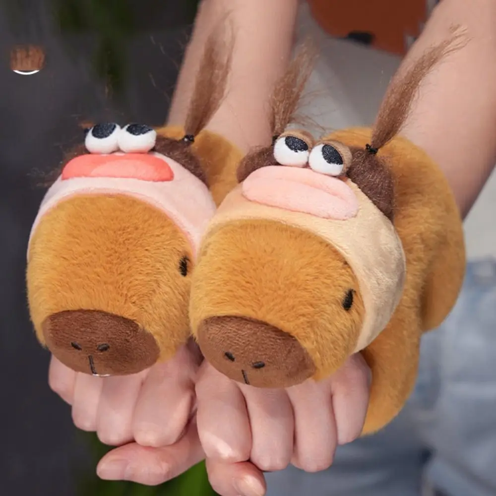 Simulation Capybara Slap Bracelet Soft Cartoon Rodent Plush Doll Slap Bracelet Wrist Style Cute Capybara Plush Wrist Band