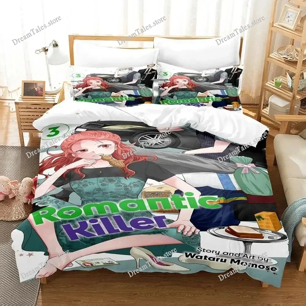 

Romantic Killer Bedding Set Single Twin Full Queen King Size Bed Set Adult Kid Bedroom Duvet Cover Sets 3D Anime Luxury Gift369