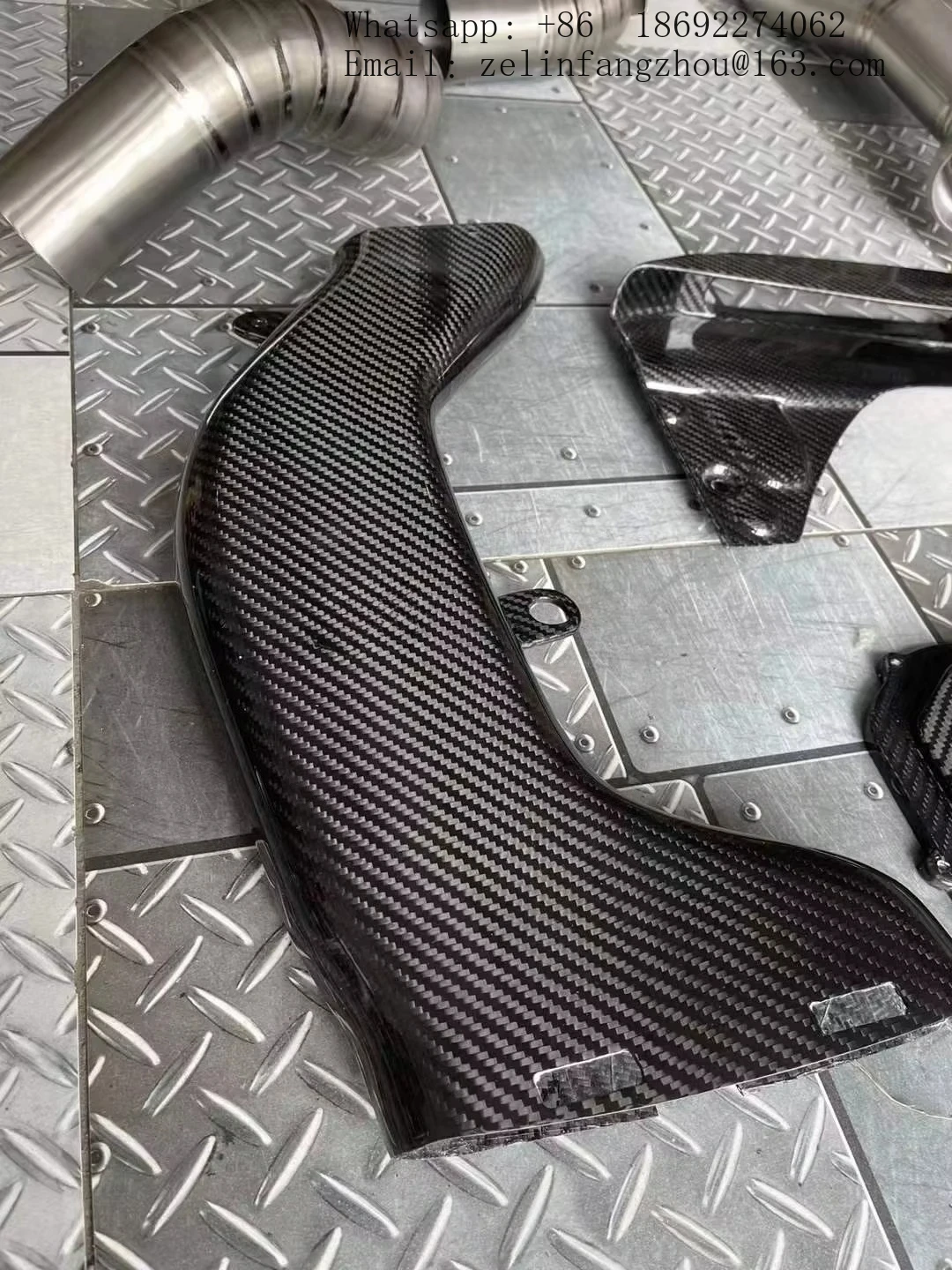 100% Dry Carbon Fiber Cold Air Intake System Without Air Inlet For Benz AMG GLC43 3.0T 2020-2024 Airspeed