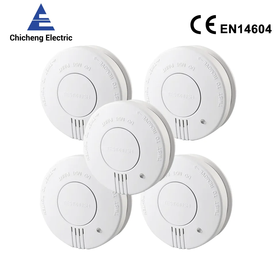 

Wireless Smoke Sensor Smoke Detector 9V Replaceable Battery Fire Alarm CE EN14604 Certified Low Battery Signa Security Protectio