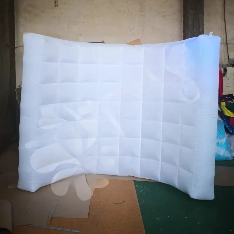 Photo Booth Camera Shape Inflatable Tent Light Emitting Diode Silver Wall Background 360 Photo Booth Props Portable Wedding