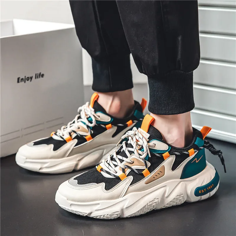 ربيع جديد حذاء كاجوال عصري في الهواء الطلق أحذية رياضية الكورية العصرية سميكة القاع حذاء الرجل العجوز تنفس للرجال #1