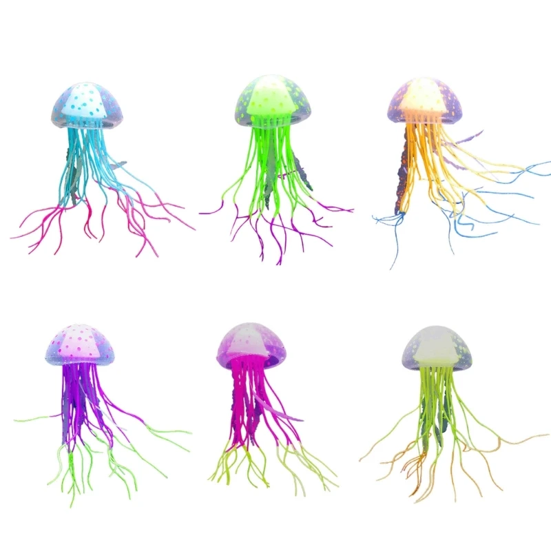 2024 New Jellyfish Fish Tanks Decorations Floating Simulation Ornament Jelly-Fish Decorations Suitable for Various Aquariums