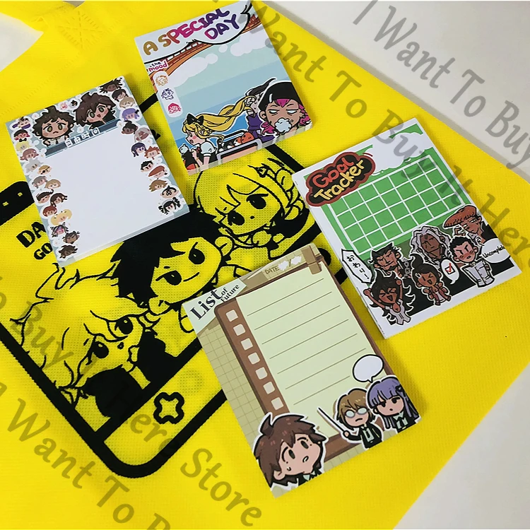 

Anime Danganronpa Kokichi Oma Hinata Hajime Saihara Shuichi Nagito Komaeda Cosplay Kawai Memo Pad Note Pads School Supplies Gift