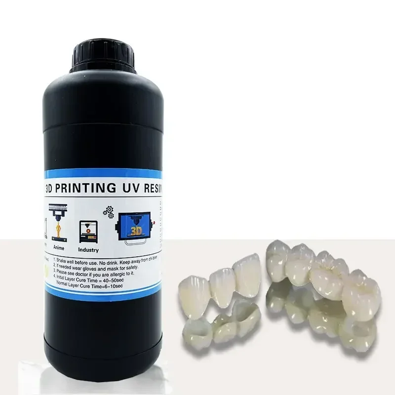 High Strength Non-toxic A2 Color Liquid 3D Dentals Resins Crown for LCD/DLP Printer /1000g 3D dentals resins