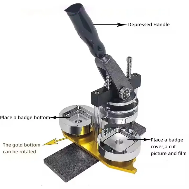 50*50Mm Square Hand Press Fridge Magnet Making Machine Custom Photo Fridge Magnet Button Maker Button Machine Kit