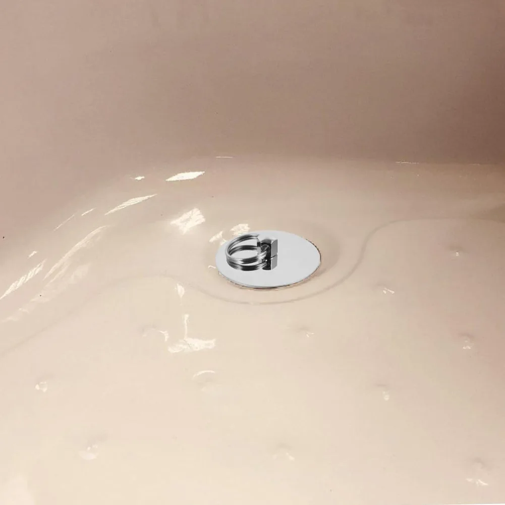 Stainless Steel Bathtub Stopper with Silicone-Tipped Tapered Body for Precise Fit in 42 mm 46 mm Drain Openings