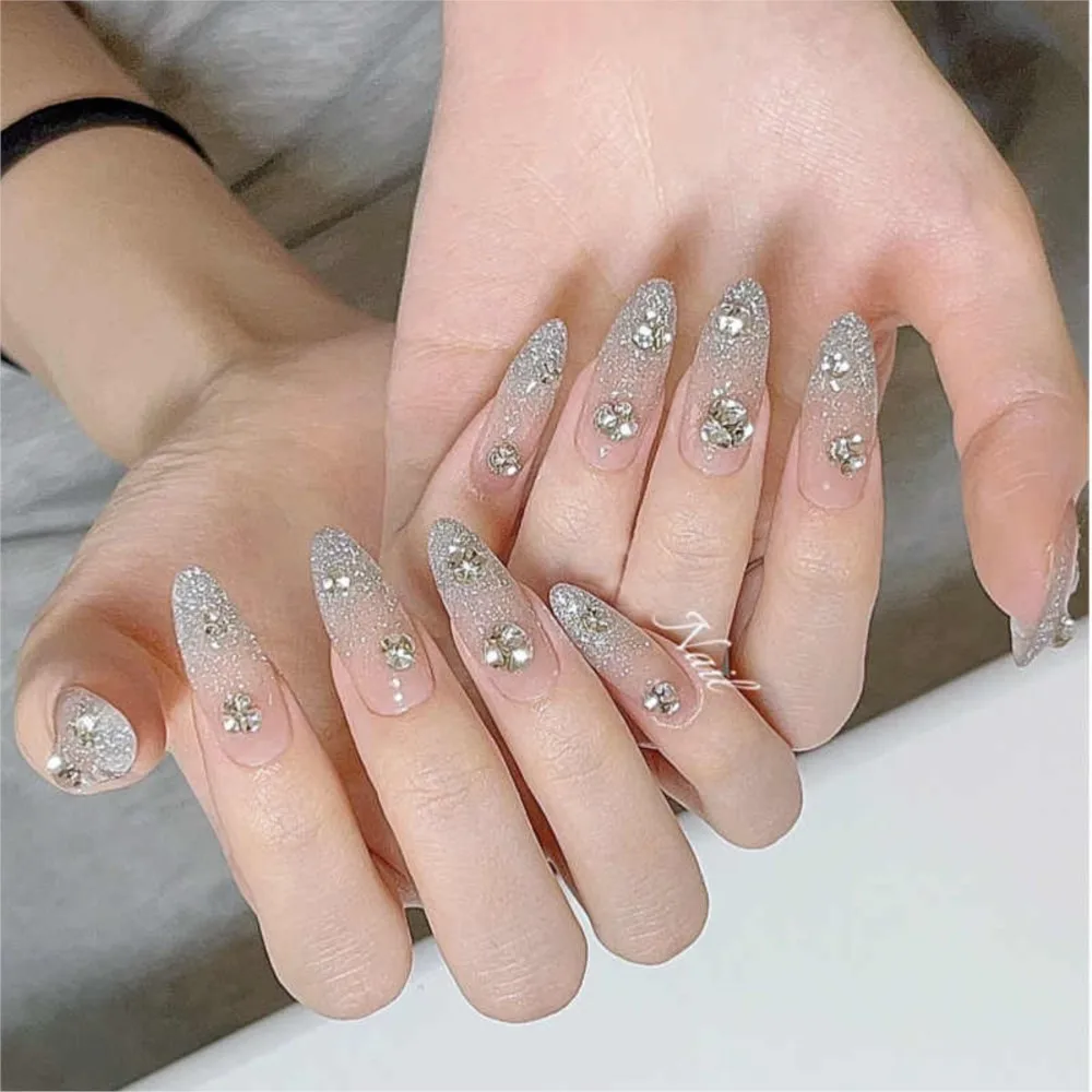 10 pçs 3d k9 pilha brilhante diamante prego strass SS6-SS28 luxo cristal diamantes transparente encantos jóias decoração da arte do prego