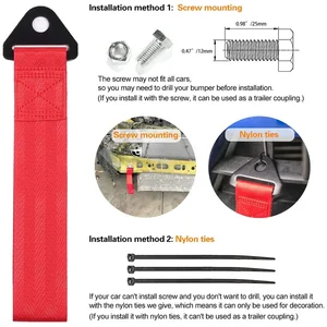 Nylon -Anhängergurt für Autorennen, Hochstärkeschleppstaaten, Auto Stoßfänger, 26 cm 8 Hauptverkaufsseil für LKW - №5