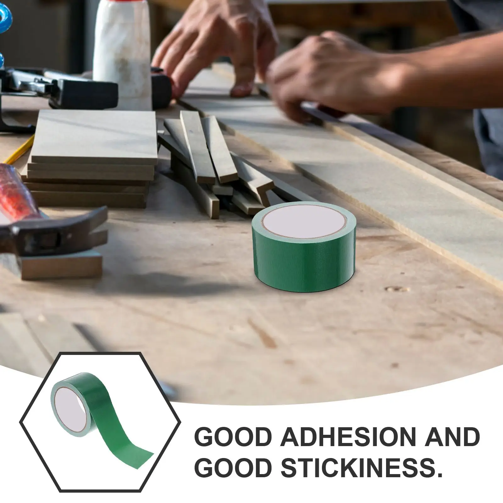 헤비 듀티 단면 천 테이프 녹색 방수 파이프 라인 씰링 야외 DIY 무대 카펫 바닥 전기