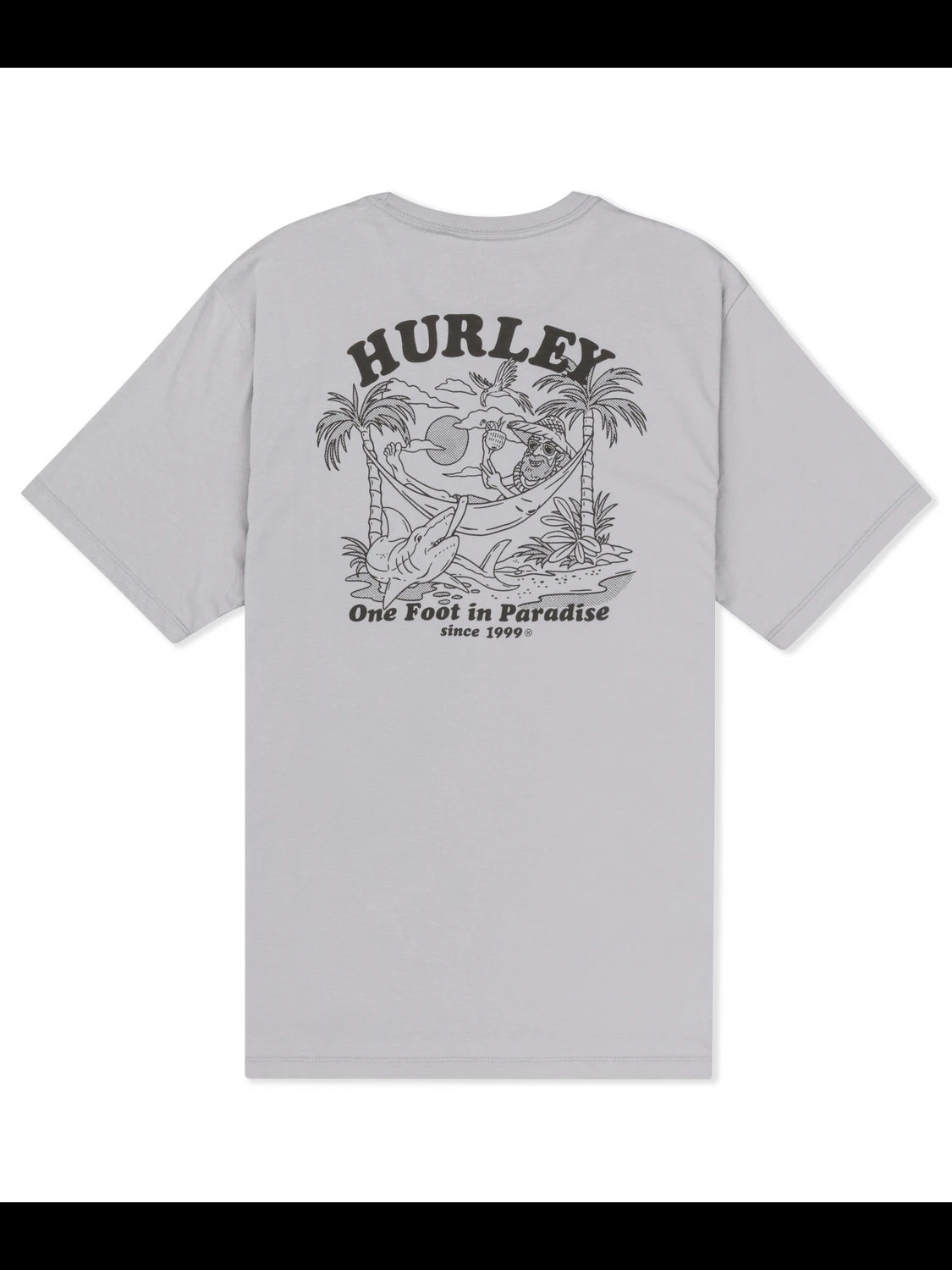 One Foot in Paradise Shark Hammock Vintage Surf Graphic Tee Cotton Mens Womens T-Shirt Outdoor Casual Top