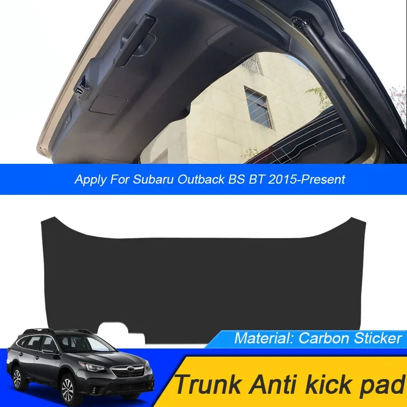 For Subaru Outback BS BT 2015-Present Car Anti-kick Carbon Trunk Pad Weather Dustproof Protect Tailgate Sticker Auto Accessories