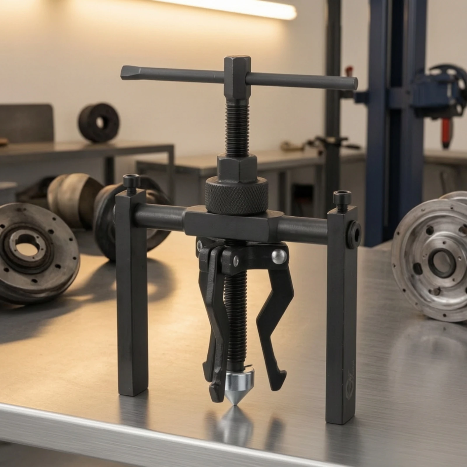Internal Bearing Puller Manual Three-Jaw Bearing Puller Heat-Treated Rugged for Mechanics, Automotive Repair, Garages