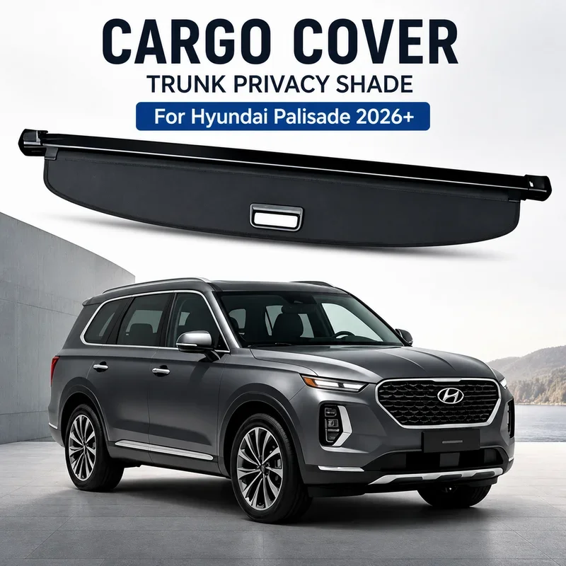 Cargo Cover Trunk Privacy Shade Rear Security Partition Anti-Theft Shield Organizer For Hyundai Palisade 2026+