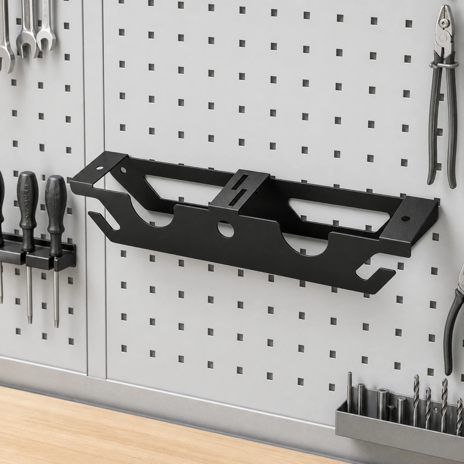 Two-slotSlot Angle Grinder Rack Easy Installation Angle Grinder Storage Rack Sturdy Space-Saving for Workshop, Garage