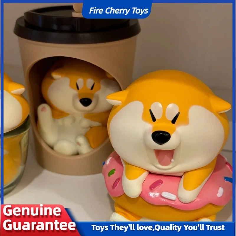 Originele Achai Shiba Inu Blind Box Figuur Cosplay Food Series Mystery Box Collection Model Doll Guess Bag Toy Fun Gift Verjaardag