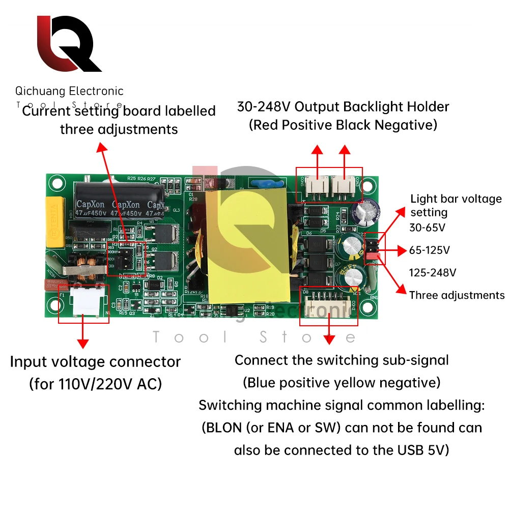 300V-380V Universal LED LCD TV de Retroiluminación de Corriente Constante Del Tablero de Conductor Boost Junta Adaptador para LED TV Notebook monitores