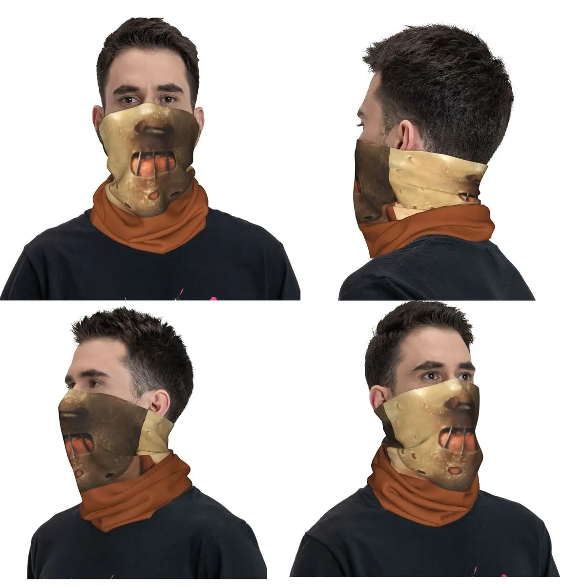 Hannibal Lecter V2 Bandana-Halsmanschette, bedruckter Maskenschal, Multifunktions-Kopfbedeckung, Laufen, Unisex, Erwachsene, die ganze Saison