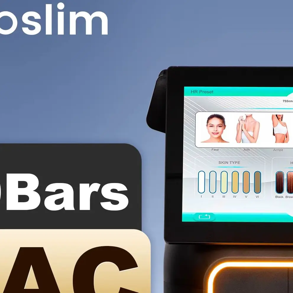 

Myoslim FAC 4 Wavelength 10 Bars Hair Removal Machine Black Ice Platinum Cooling 808nm Diode Hair Removal Device