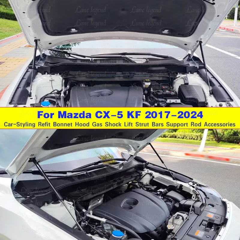 For Mazda CX-5 CX5 2017-2021 2022 2023 2024 KF Support Bracket Front Bonnet Cover Hydraulic Rod Strut Spring Shock Bar Styling